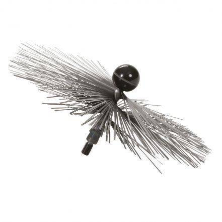 Threaded Brush, Stainless Steel,FlatWire