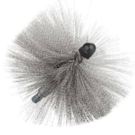 Threaded Brush, Stainless Steel, Crimped