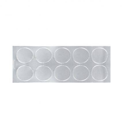 Round foil test hole seals 